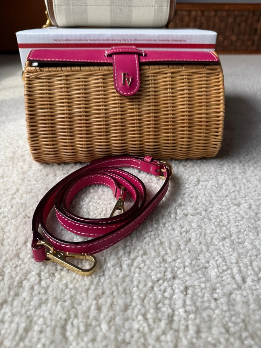 Francis Valentine wicker crossbody clutch. Brand new. Never used. No tag. - Picture 4 of 4